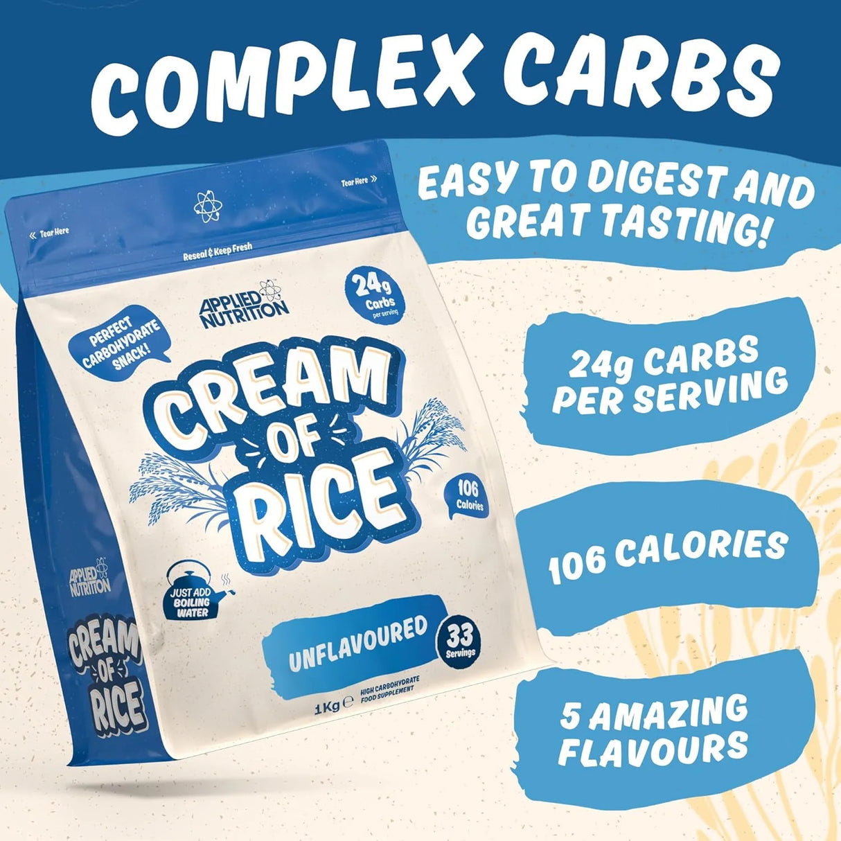 Applied Nutrition Cream Of Rice 能量米糊