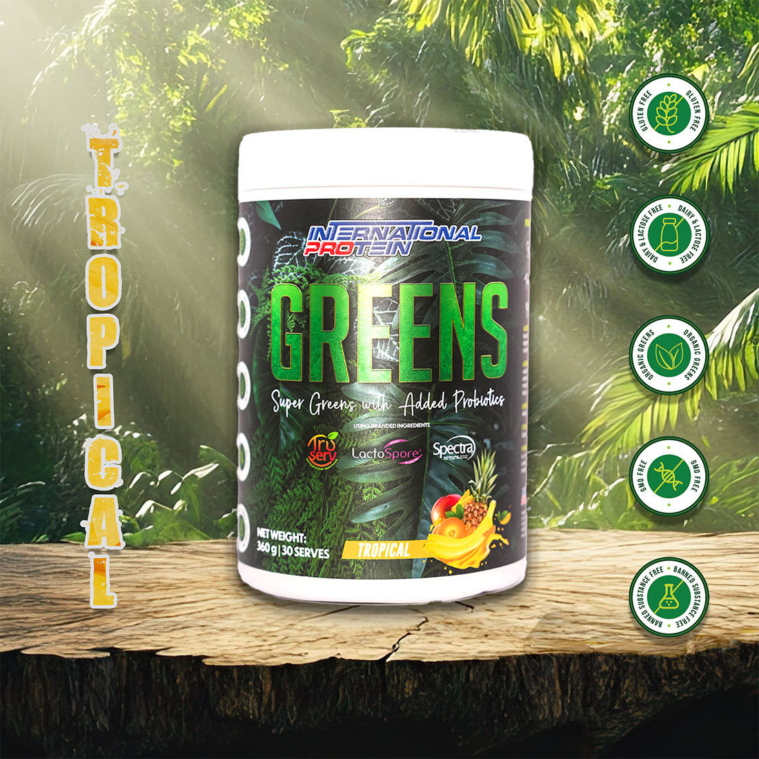 International Protein GREENS 「超綠」有機蔬菜濃縮配方(添加益生菌)
