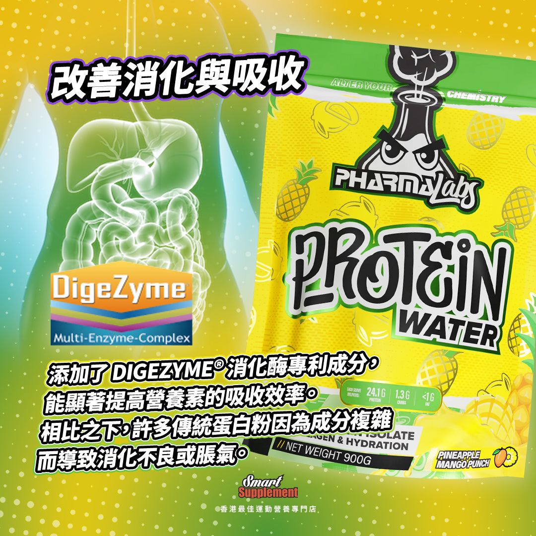澳洲 PharmaLabs Protein Water 高蛋白能量果汁 透明分離乳清