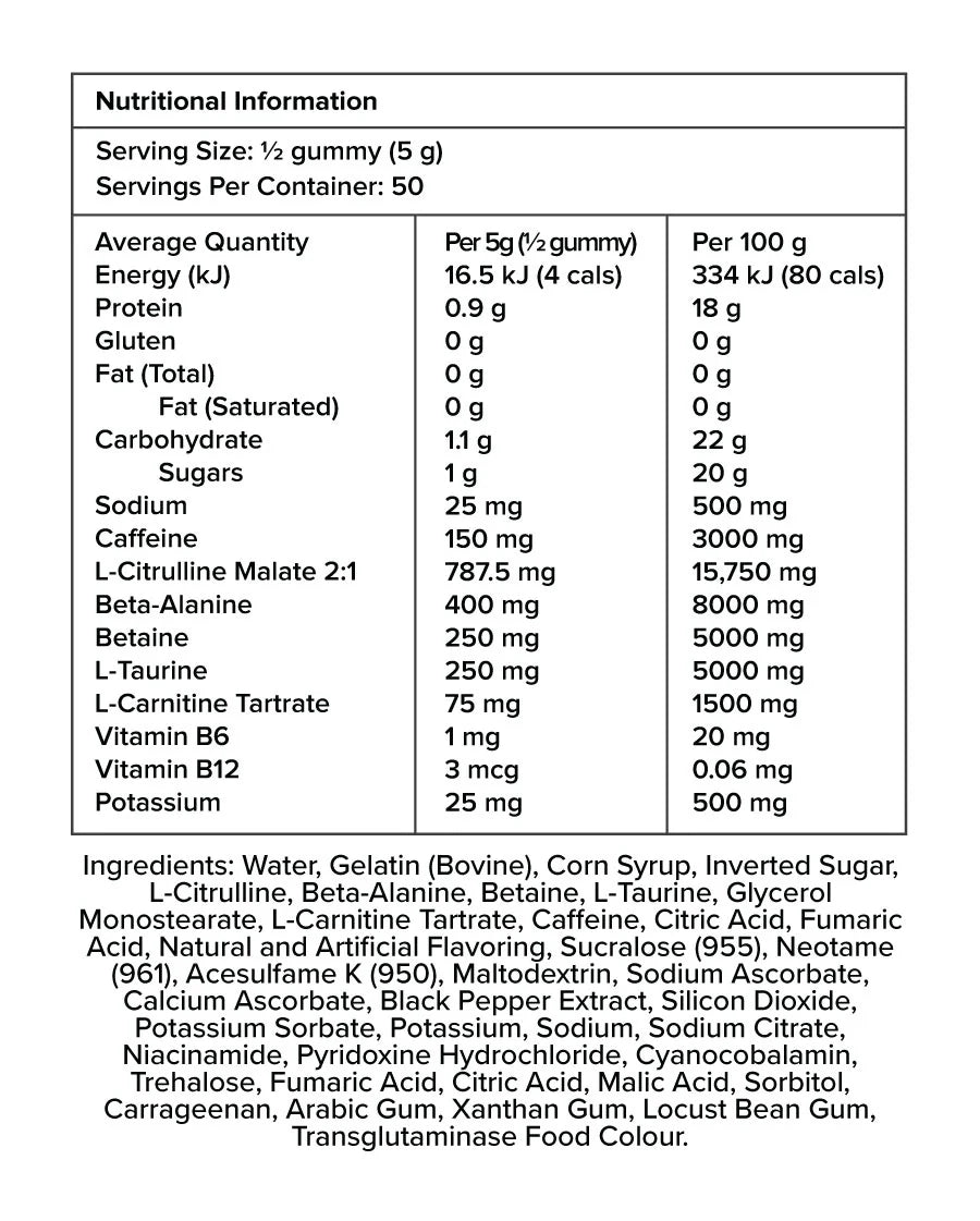 THE GUMMY CO - POWER GUMMIES 運動爆力糖