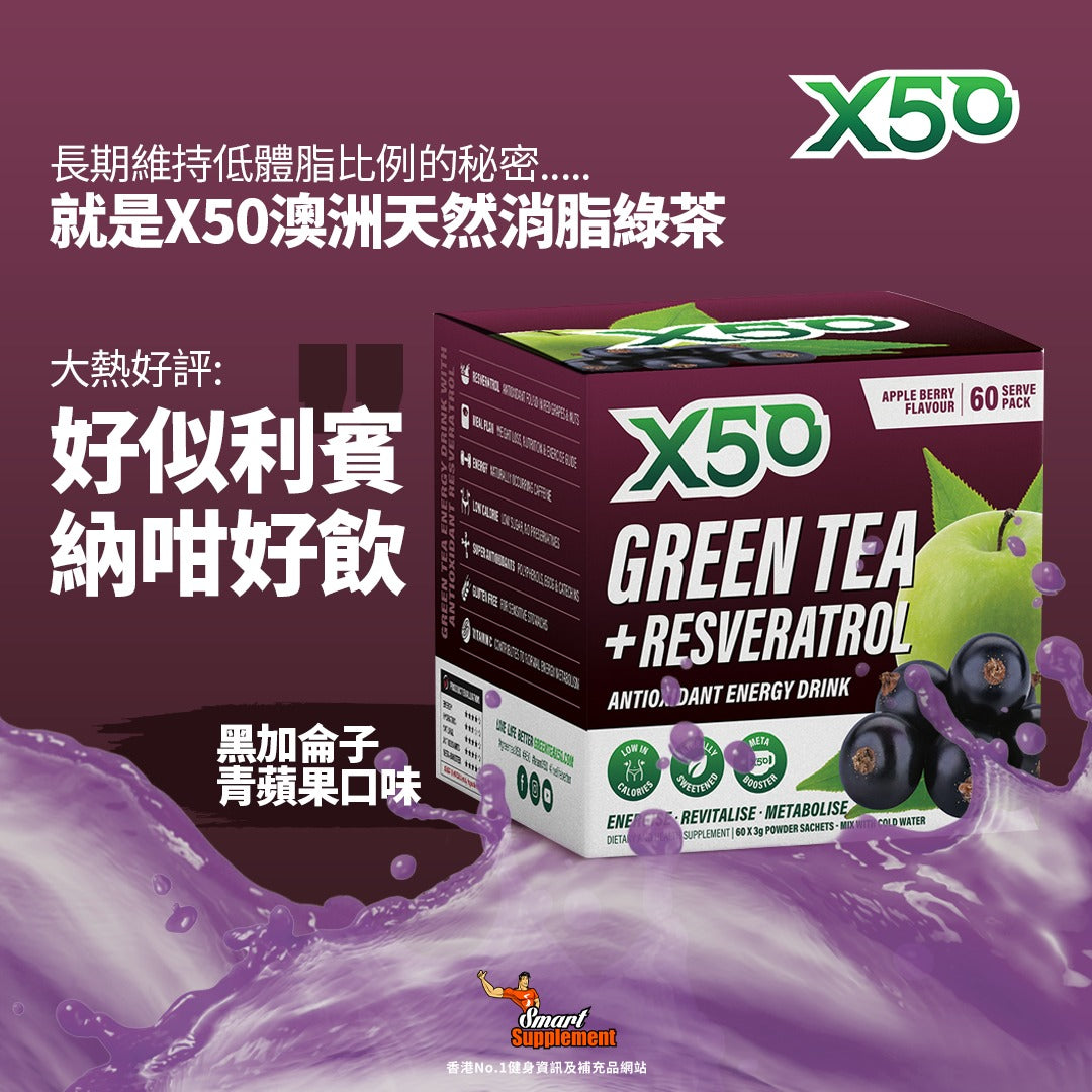 Green Tea X50 澳洲天然水果消脂綠茶 (60包)