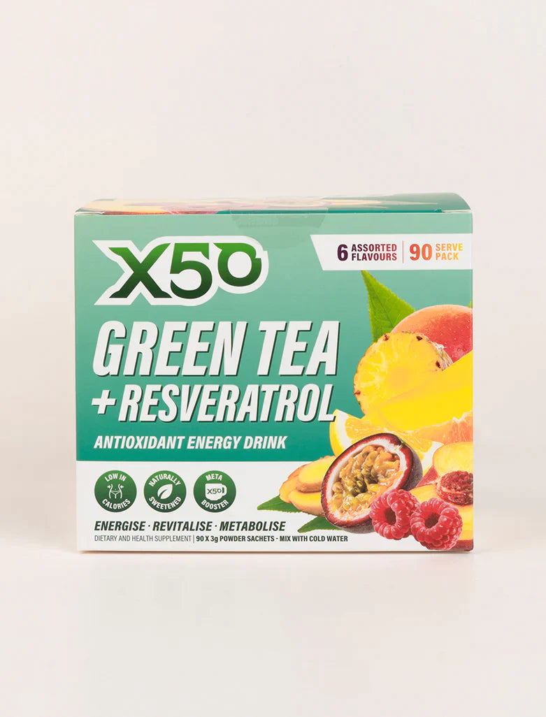 Green Tea X50 澳洲天然水果消脂綠茶【Assorted 雜錦口味 】90次份量