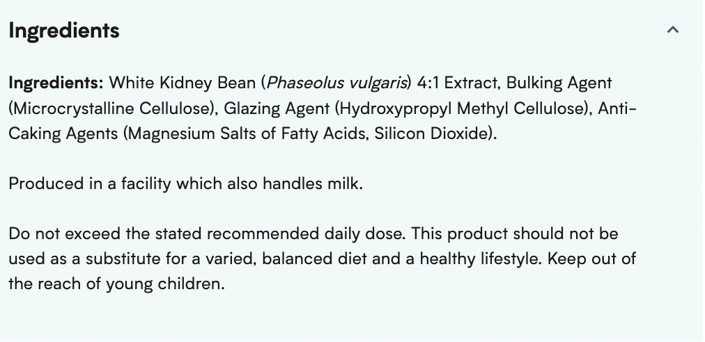 Myprotein White Kidney Bean Extract 250mg - 90 Capsules