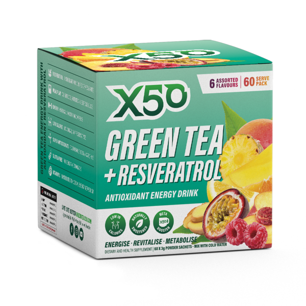 Green Tea X50 澳洲天然水果消脂綠茶【Assorted 雜錦口味 】90次份量
